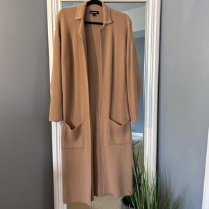 Express Cozy Notch Collar Duster Cardigan